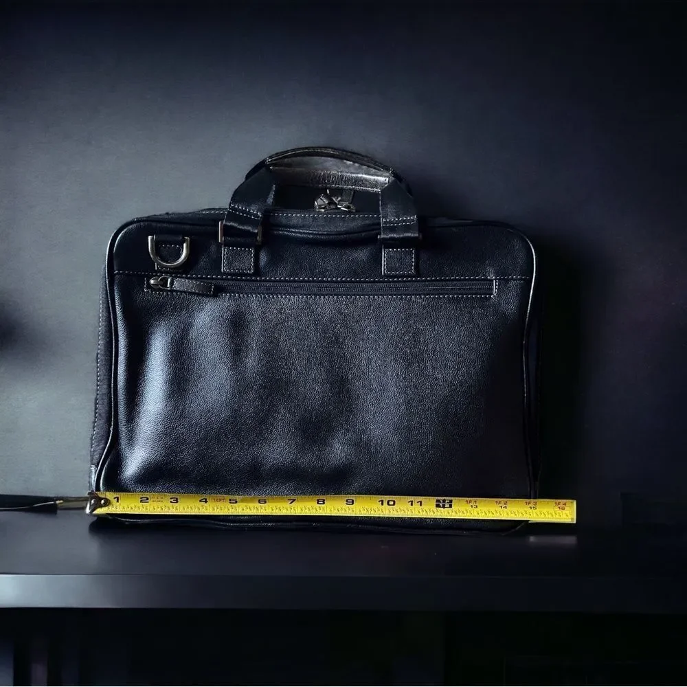 BOCONI Bags l Black l Genuine Leather l Briefcase Laptop Bag l Shoulder strap